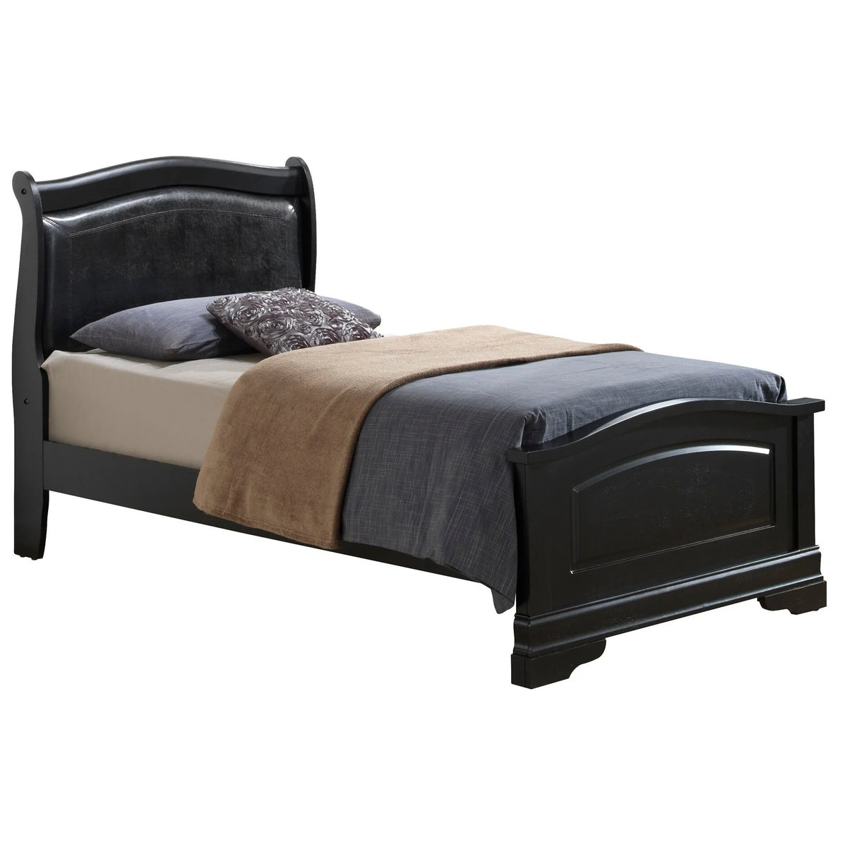 King Panel Bed in Cappuccino E1105