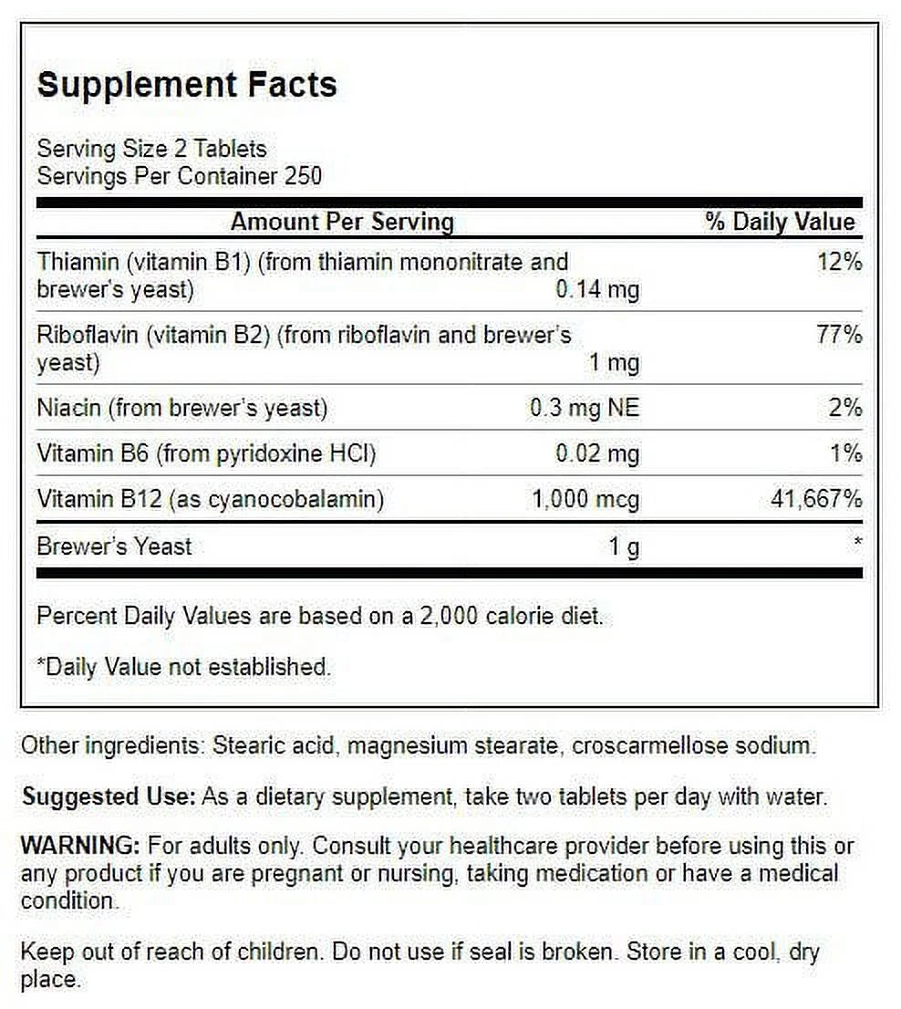 Brewer's Yeast 500 Tablets 500mg T187939