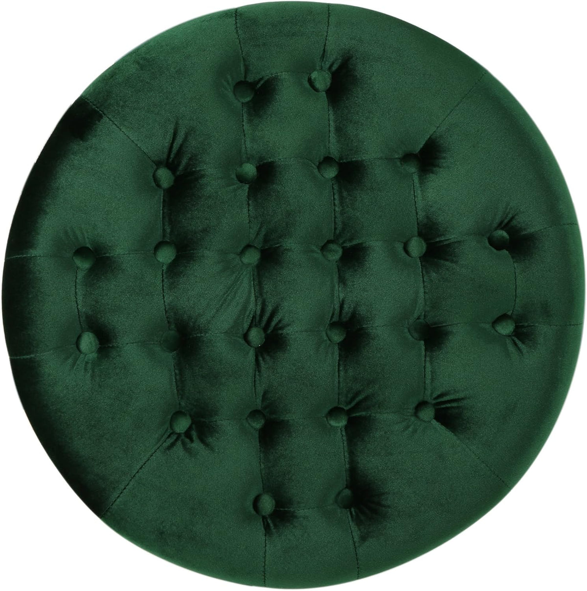Emerald Velvet Tufted Ottoman U5819