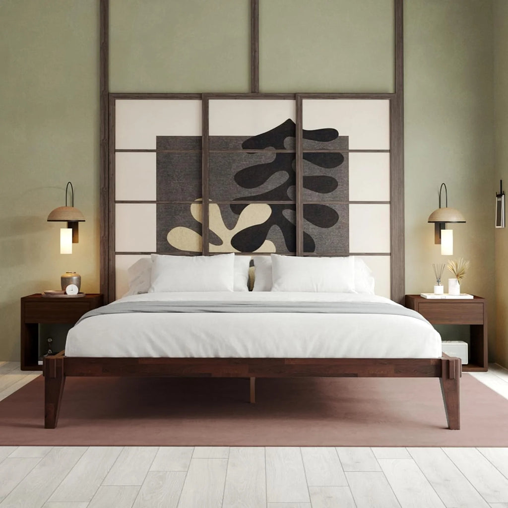 Queen Solid Wood Platform Bed Frame H79806