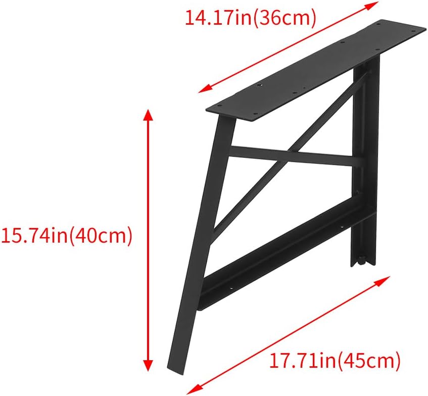 Black Metal Table Legs 2 PCS U90707