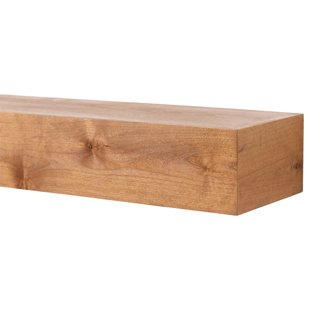 60 inch Floating Alder Wood Fireplace Mantel Shelf S8581