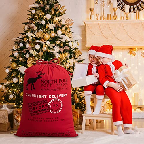 Canvas Santa Sack with Drawstring 2 Pack Z39716