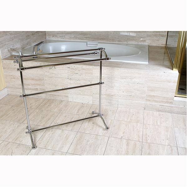 Satin Nickel Pedestal Towel Rack N2296