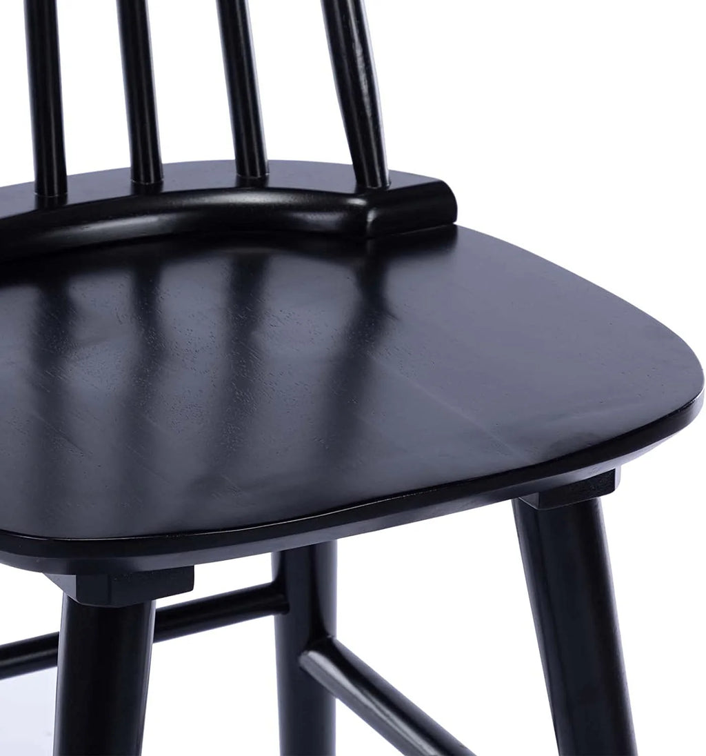 Black Wood Counter Stools Set of 2 A61034