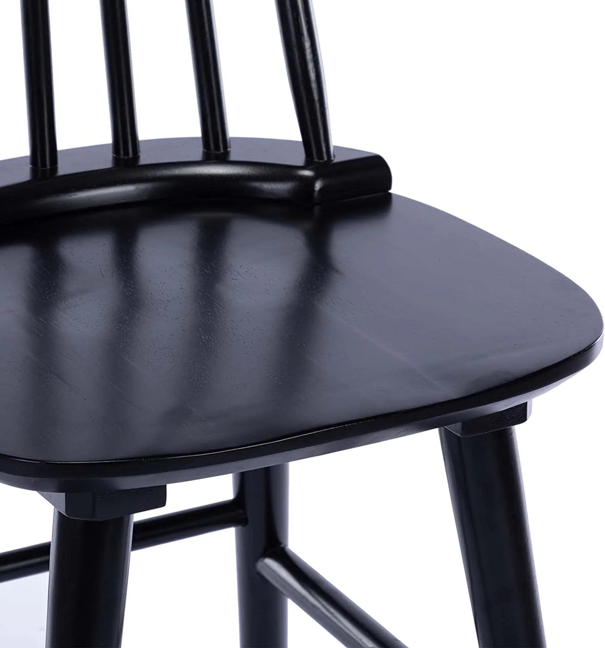 Black Wood Counter Stools Set of 2 A61034