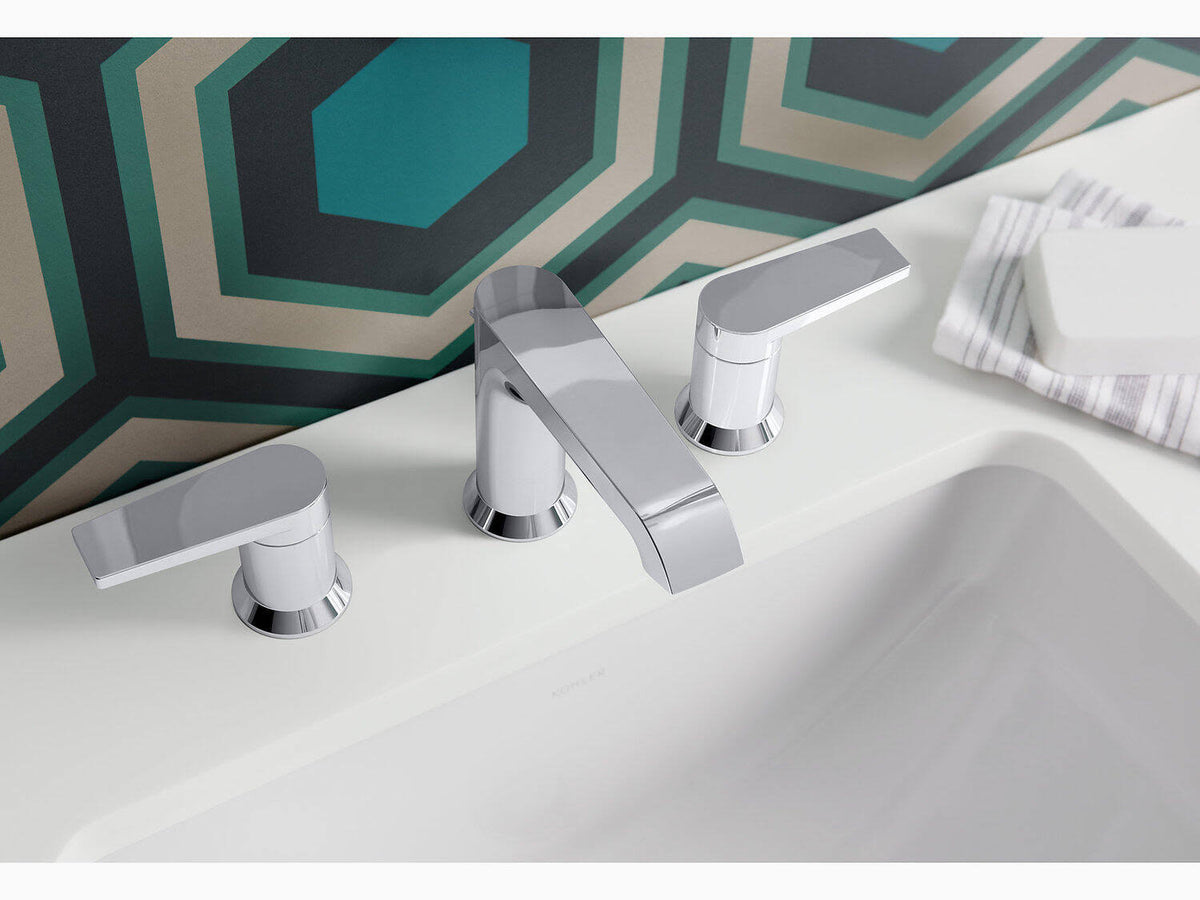 Vibrant Brushed Nickel Widespread Bathroom Sink Faucet P5494