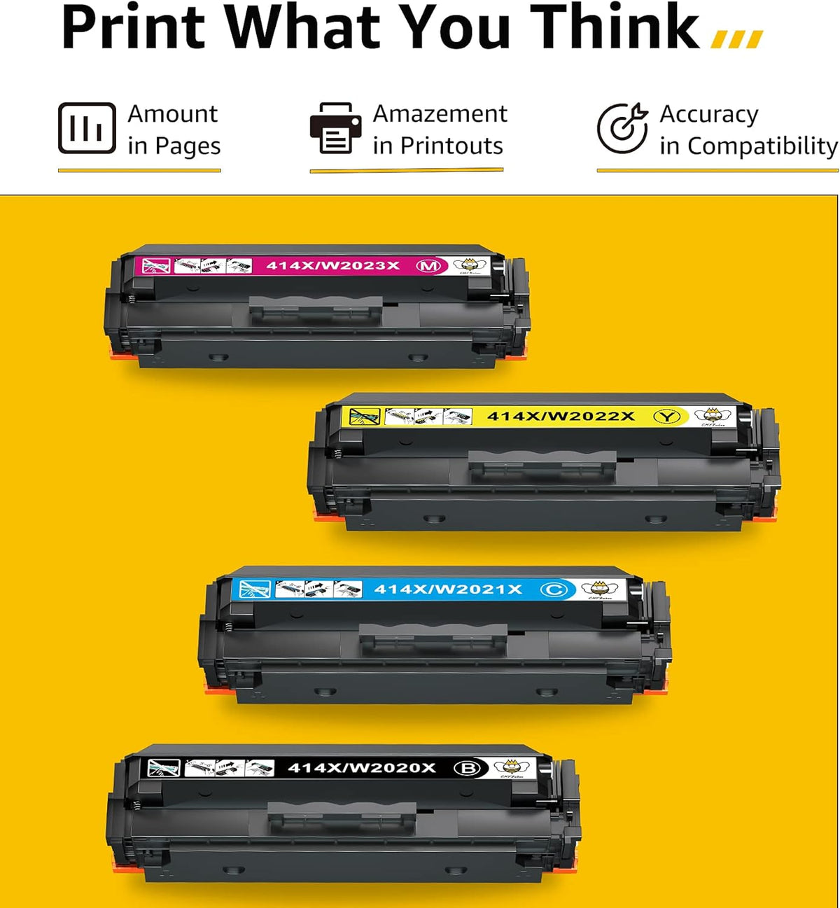 Compatible Toner Cartridge Replacement 4-Pack O813