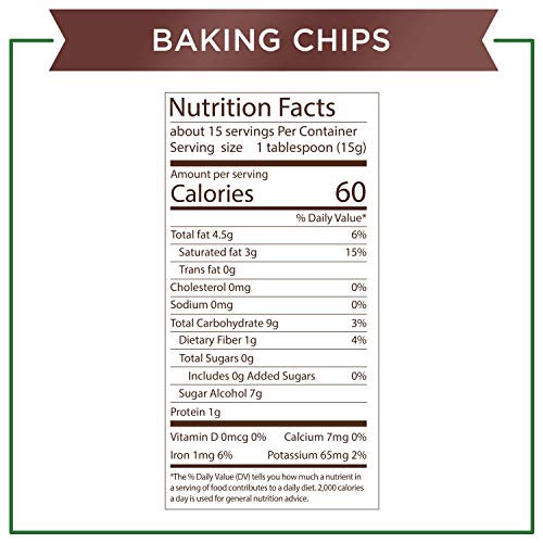 Sugar Free Dark Chocolate Baking Chips, 8 ounce Z26175