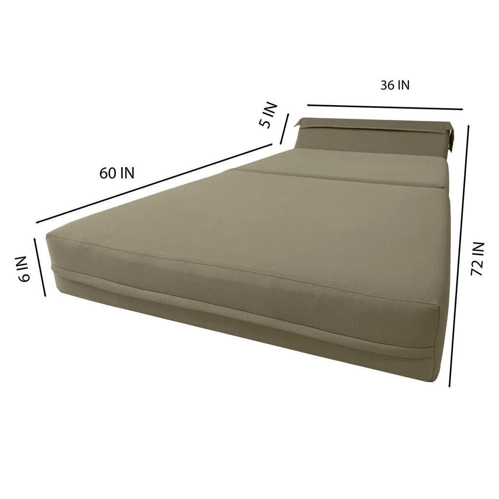Tan Sleeper Chair Folding Foam Sofa Guest Bed L860359