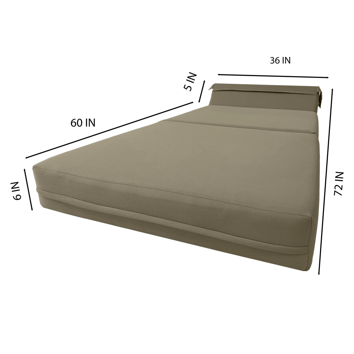 Tan Sleeper Chair Folding Foam Sofa Guest Bed L860359