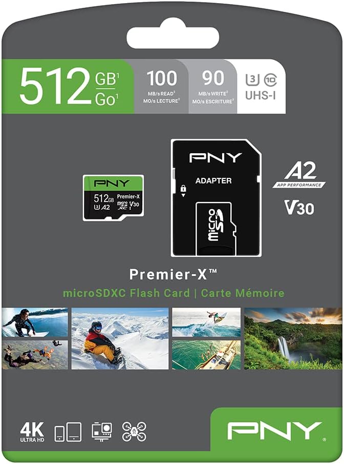 512GB Class 10 U3 V30 microSDXC Flash Memory Card H155