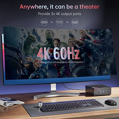 Mini Gaming PC AMD Ryzen 7 5800U 16GB DDR4 RAM 512GB SSD Wind 11 Pro 8 Cores 16 Threads Mini Computers 4K Triple Display Mini Desktop Bluetooth WiFi 6 Y853311