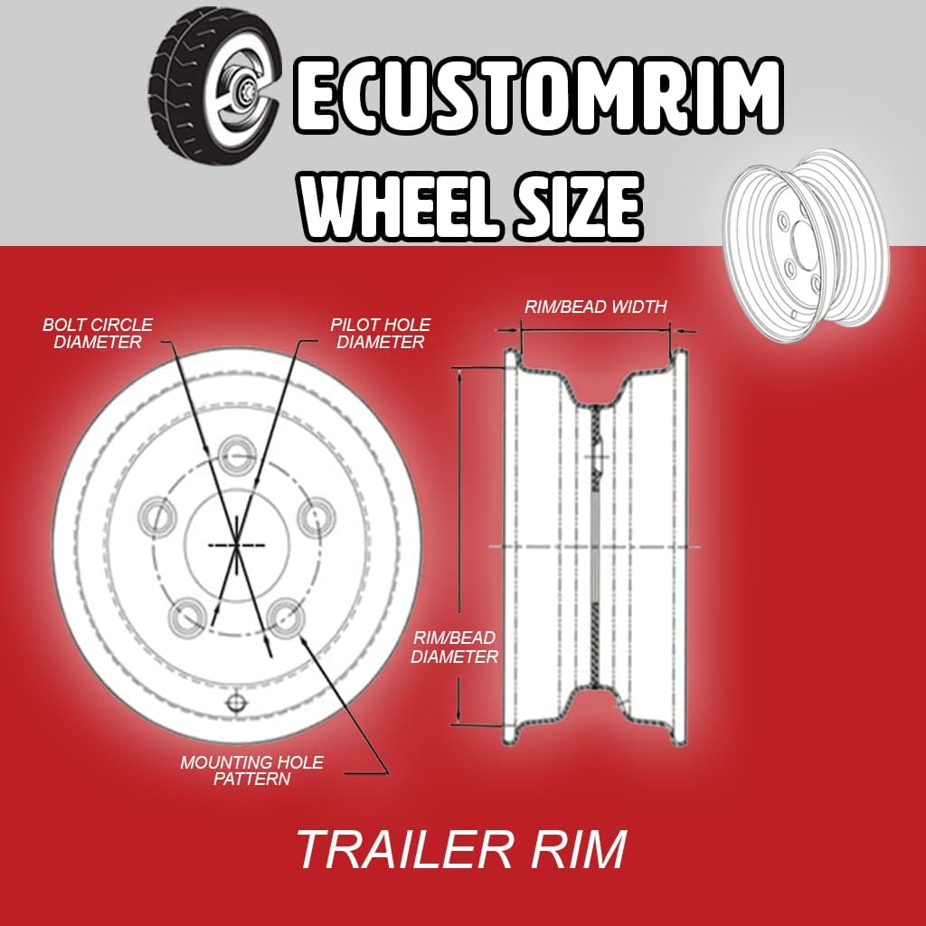 Mounted Radial Trailer Tire and Rim ST205/75R15 15X5 5-4.5 White Spoke Wheel R103279