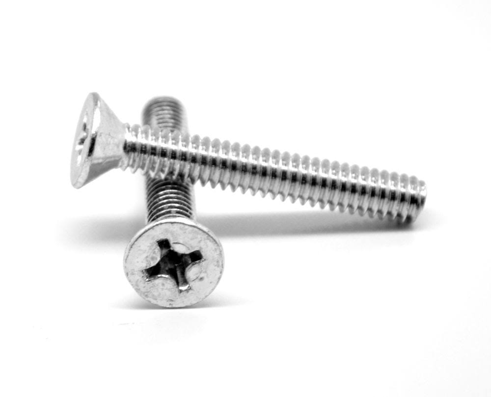 #2-56 x 3/8 Coarse Thread Phillips Flat Head Machine Screw A3482