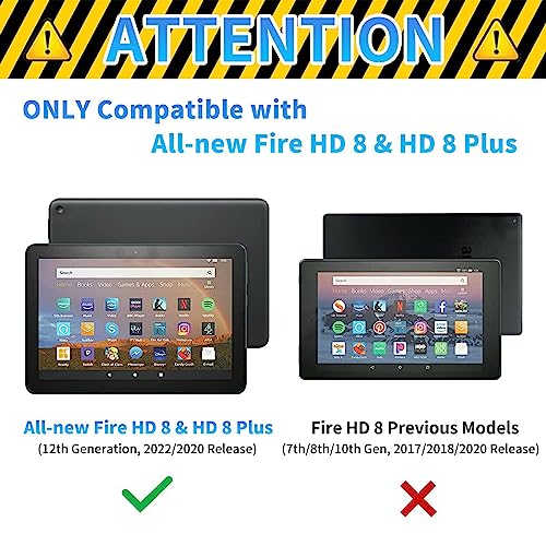 PU Leather Slim Smart Stand Cover for Kindle Fire HD 8 & 8 Plus Tablet Z34290