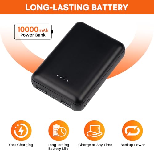 Heated Hand Warmer Pouch with 10000mAh Power Bank, 3 Levels Heating, Waterproof H4157