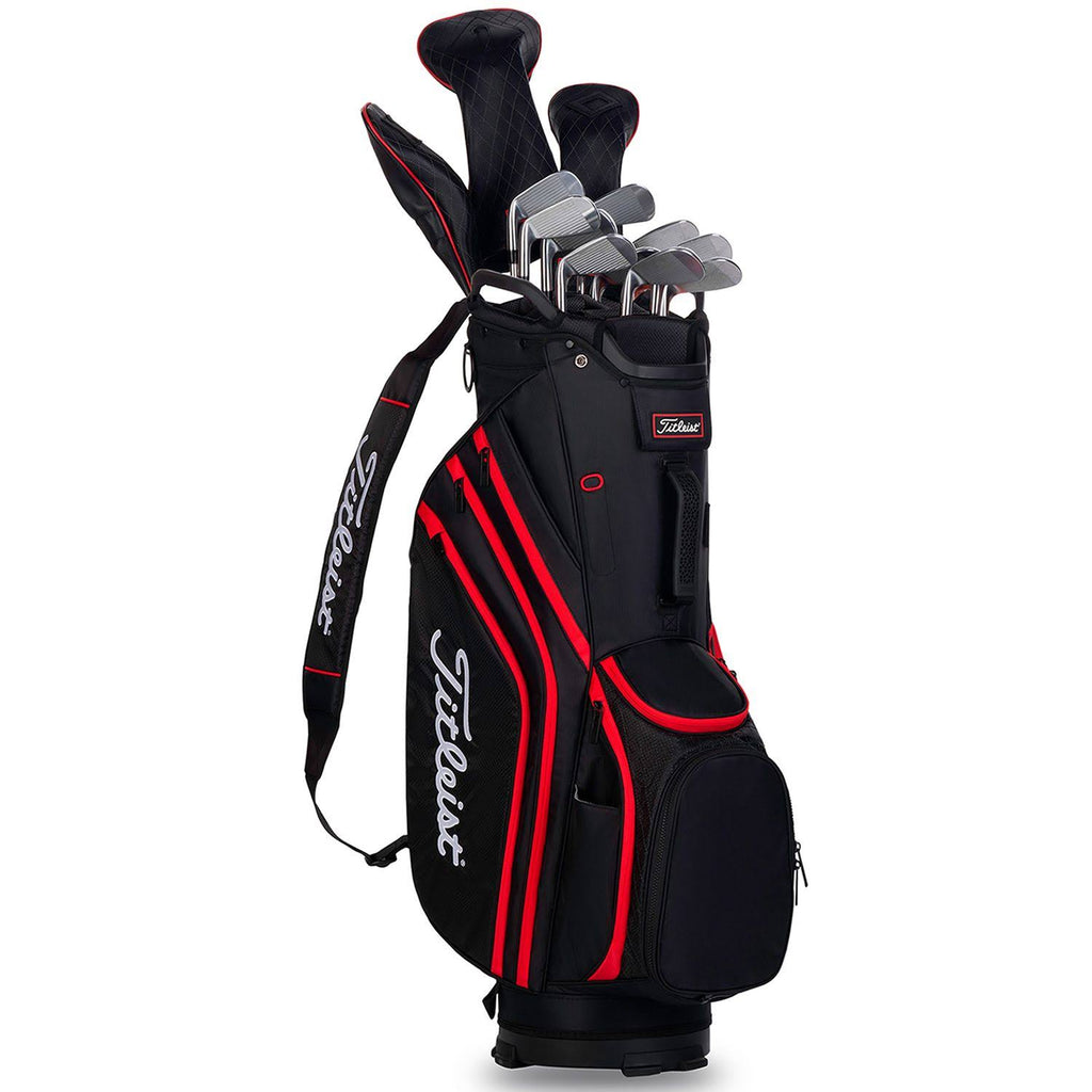 Black/Black/Red Lightweight Golf Bag T321