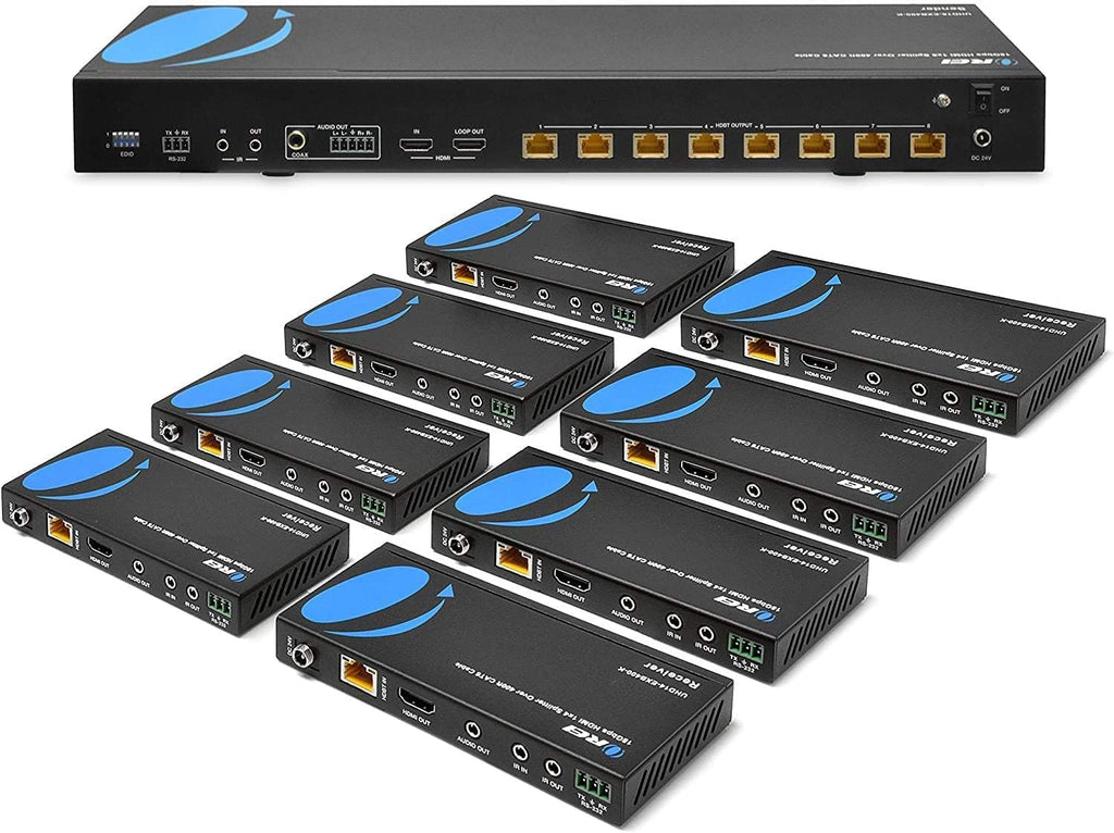 1x8 HDMI Extender Splitter HDBaseT 4K Over Single Cable CAT6/7 M491