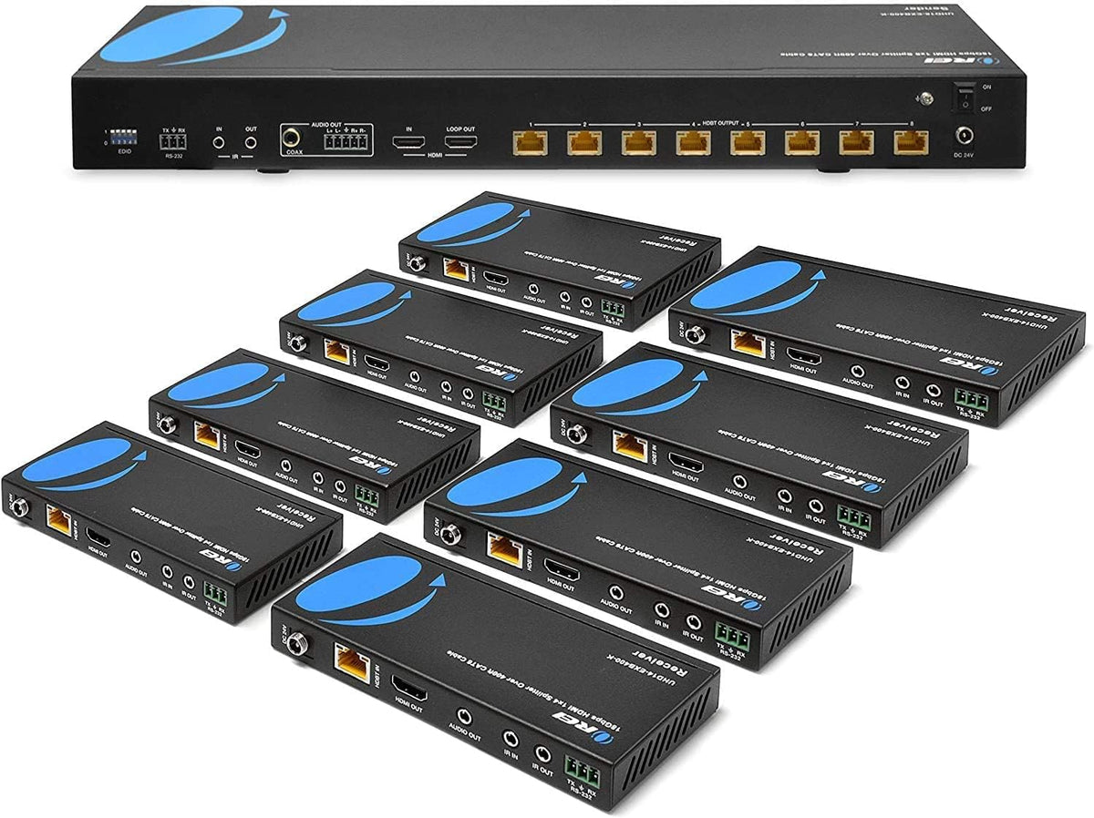 1x8 HDMI Extender Splitter HDBaseT 4K Over Single Cable CAT6/7 M491