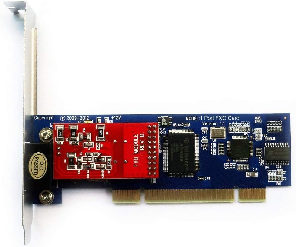 FXO Card with 1 FXO Port PCI Slot W3838