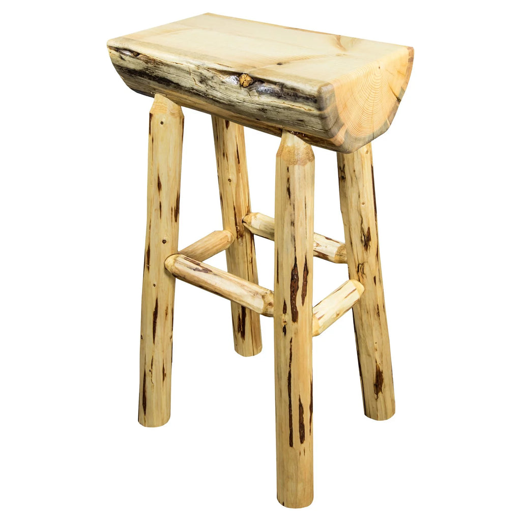 Montana 30 in. Half Log Bar Stool W8823