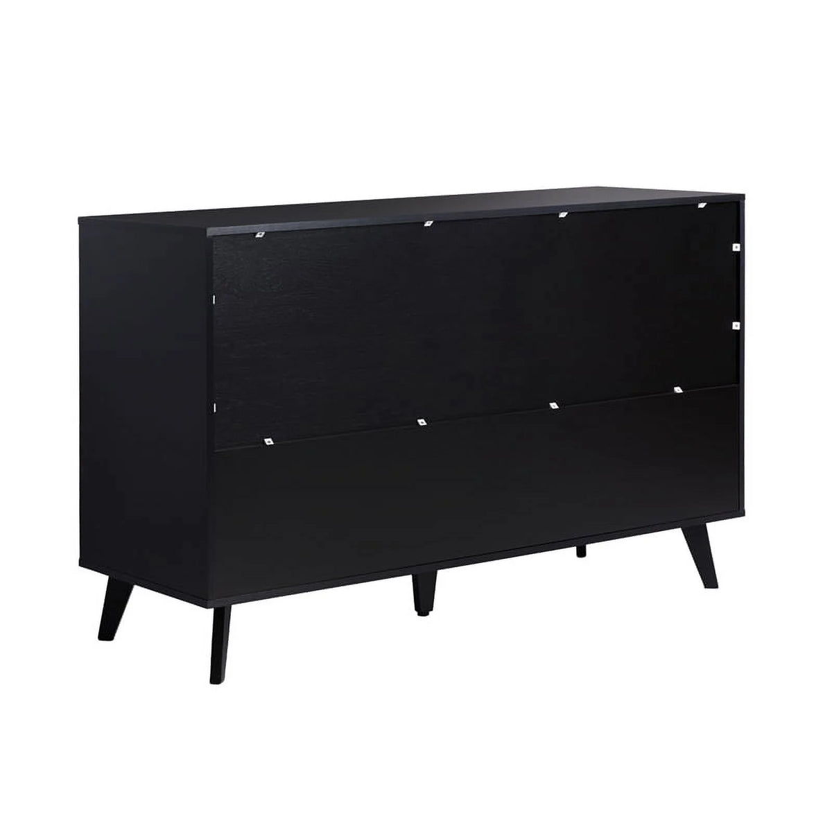 Black 6 Drawer Wood Dresser S24986