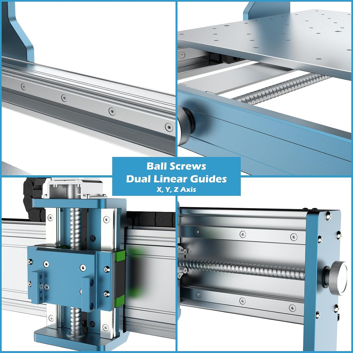 CNC Router Machine with Linear Guide & Ball Screw Motion, 360 x 300 x 12mm S744132