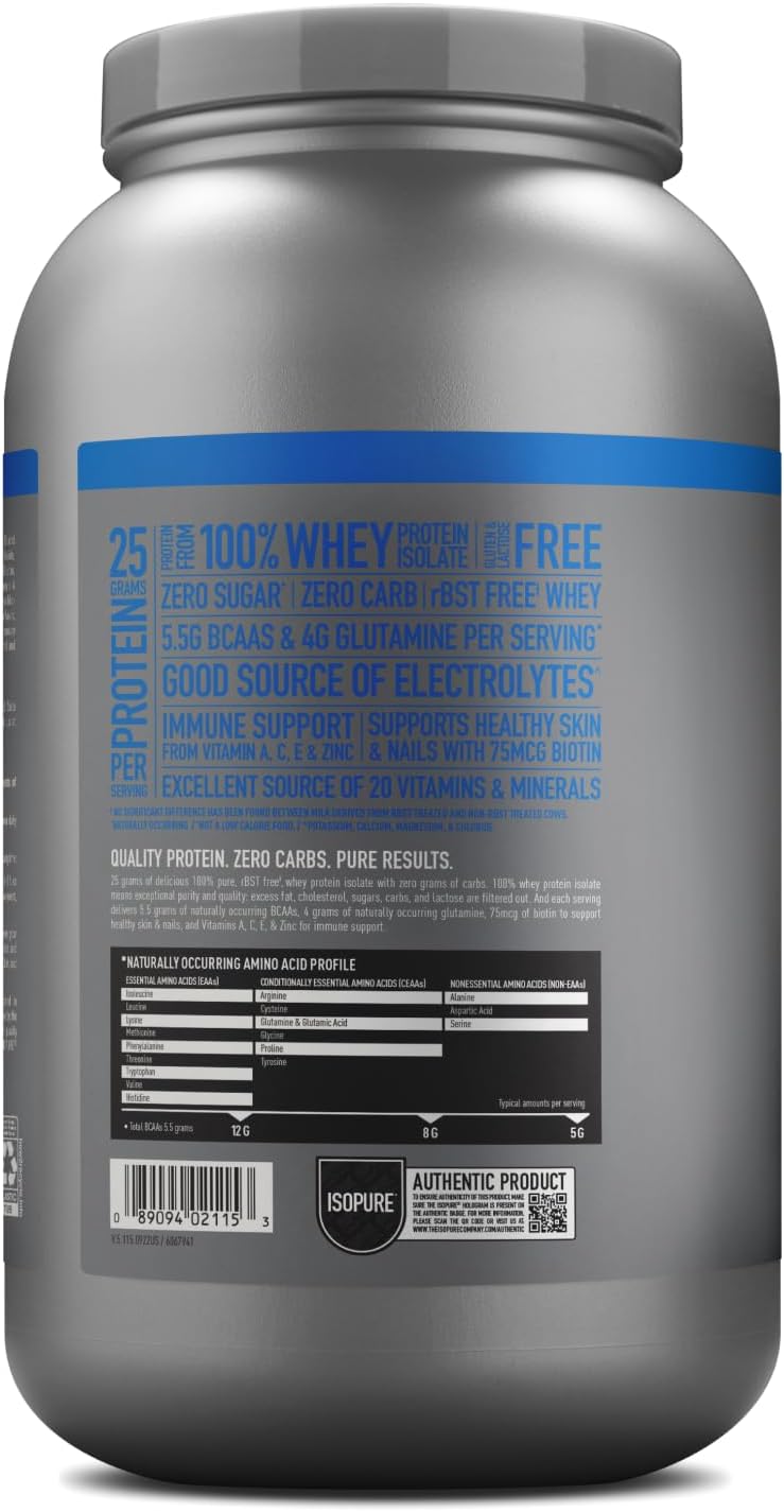 Creamy Vanilla Whey Isolate Protein Powder, 44 Servings, 3 Pounds O491821