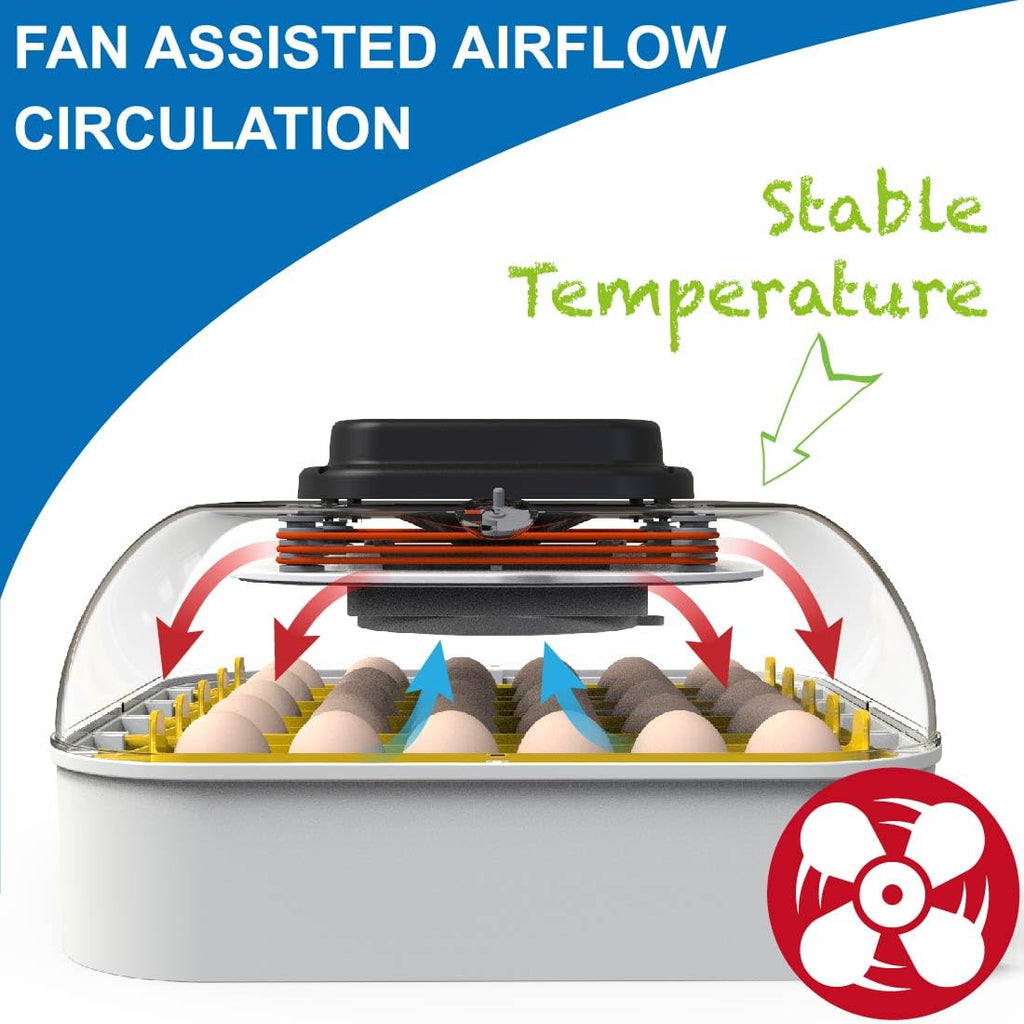 30 Egg Incubator with Humidity Display, Automatic Egg Turner S8728