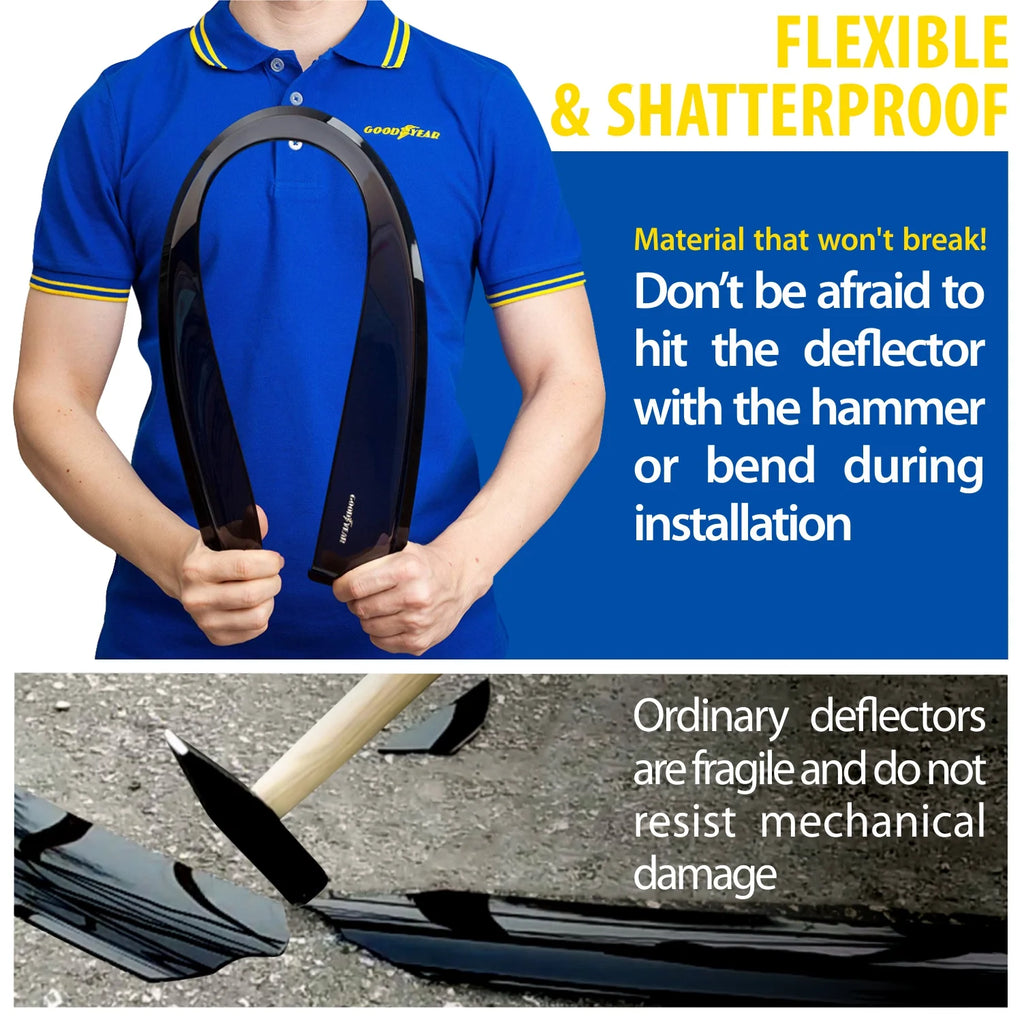 6 pcs Tape-on Window Deflectors F2655