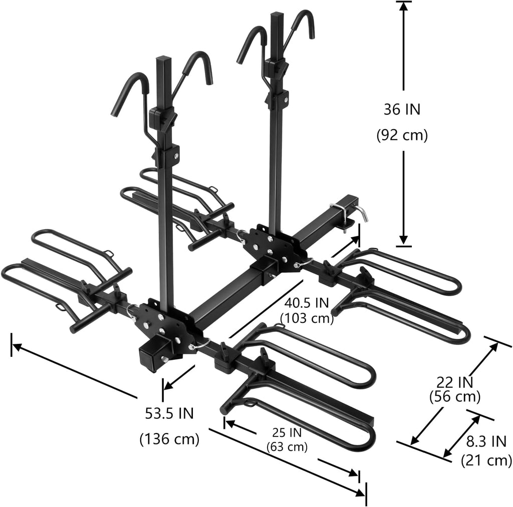Foldable 4 Tray Hitch Mount Bike Rack H210
