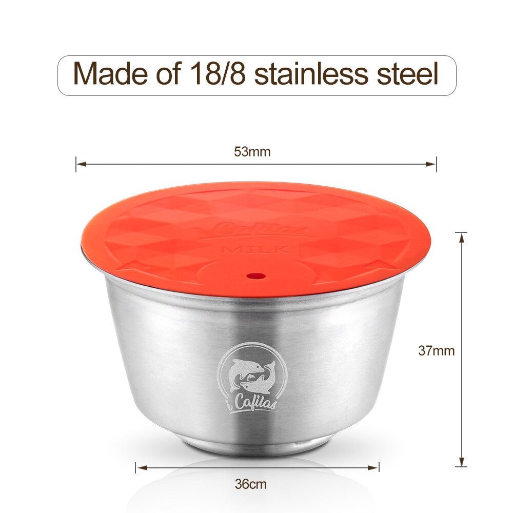 Reusable Stainless Steel Milk Capsule Compatible with Dolce Gusto M5111