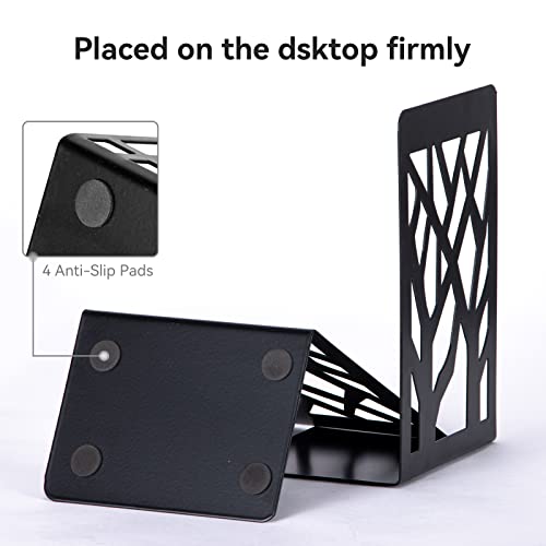 Metal Bookends Black 3 Pair K110558