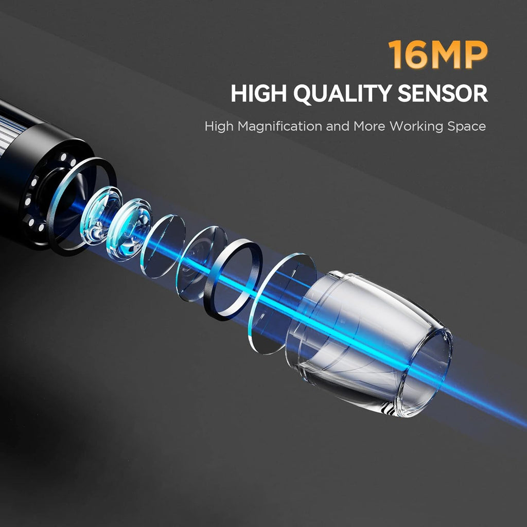 7" HDMI Digital Microscope, 1200X, 1080P, 16MP, IPS Screen, 10 LED Lights Q49704