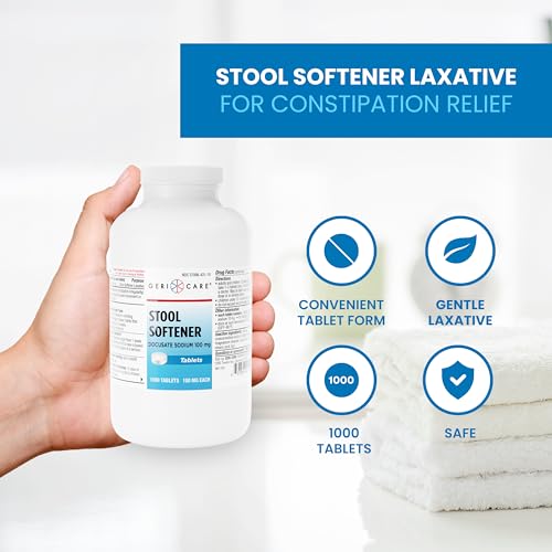 Docusate Sodium Stool Softeners 100mg Crushable Tablets 200 Count K67195