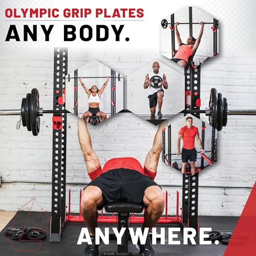 Rubber Coated Olympic Weight Set with Bar and Spring Clips E79895