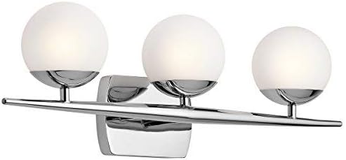 4 Light Halogen Vanity Light with Satin Etched Cased Opal Glass Natural Brass N75070