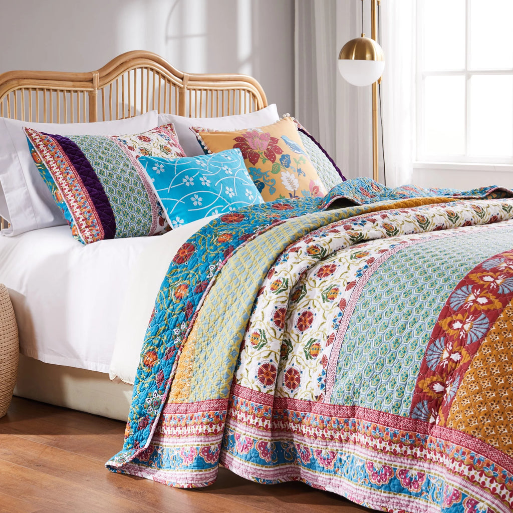 3-Piece King/Cal King Reversible Cotton Quilt Set L8713