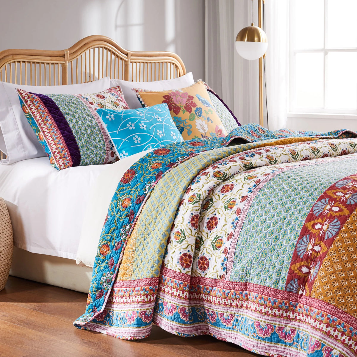 3-Piece King/Cal King Reversible Cotton Quilt Set L8713