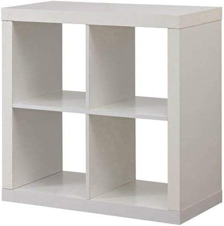 White 4-Cube Square Storage Cabinet J126759