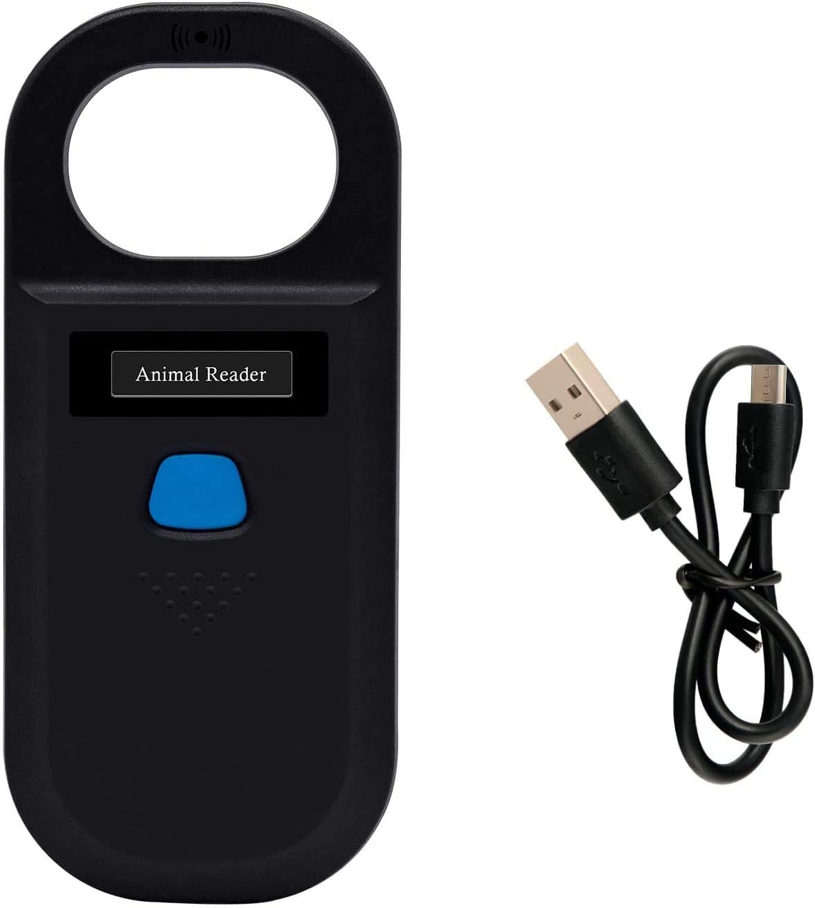 Handheld Pet Microchip Scanner 134.2kHz/125kHz RFID Reader Black B2034