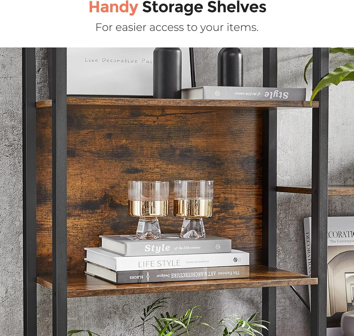 5 Tier Bookshelf with 14 Storage Shelves C843
