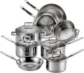 12-Piece Tri-Ply Stainless Steel Cookware Set D433