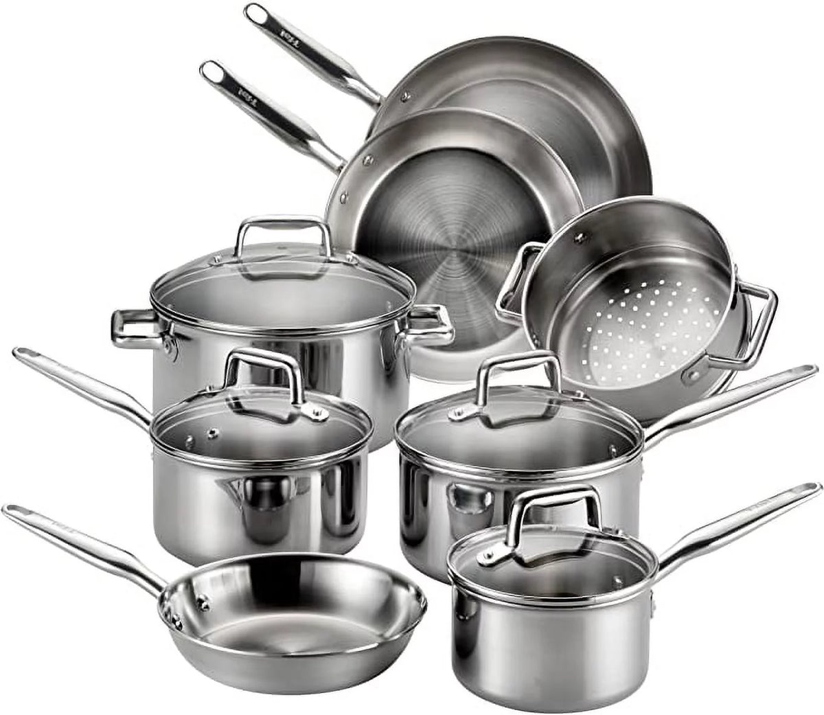12-Piece Tri-Ply Stainless Steel Cookware Set D433