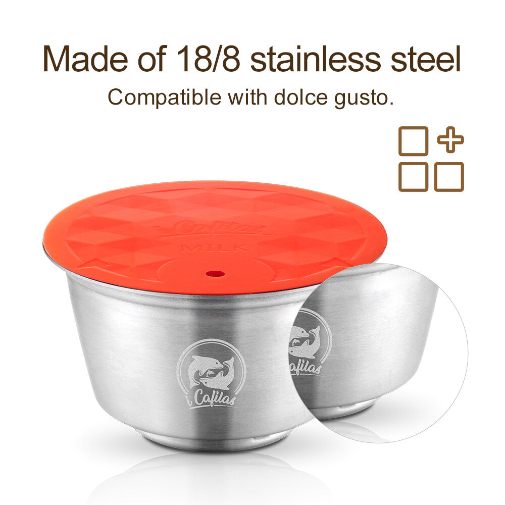 Reusable Stainless Steel Milk Capsule Compatible with Dolce Gusto M5111