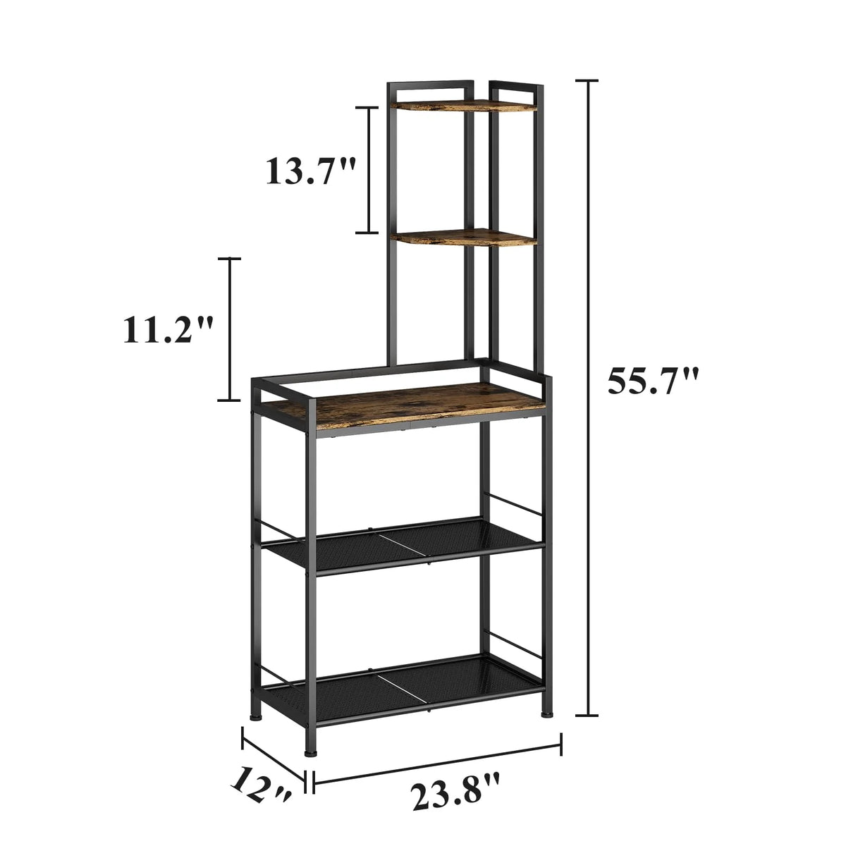 Black 5 Tier Corner Shelf P61947