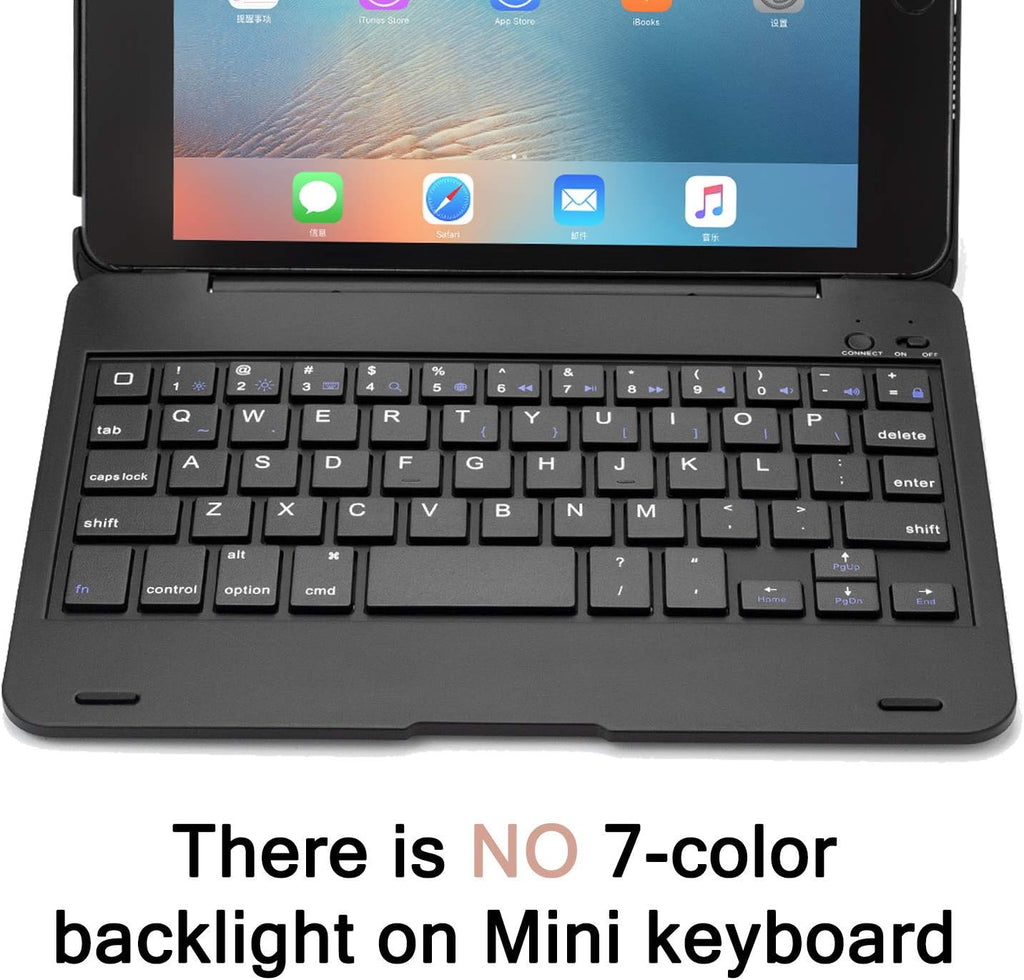 Wireless Keyboard Case for iPad Mini with Folding Stand (Black) V862233