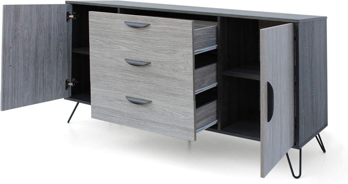 Grey Oak Cabinet O33026