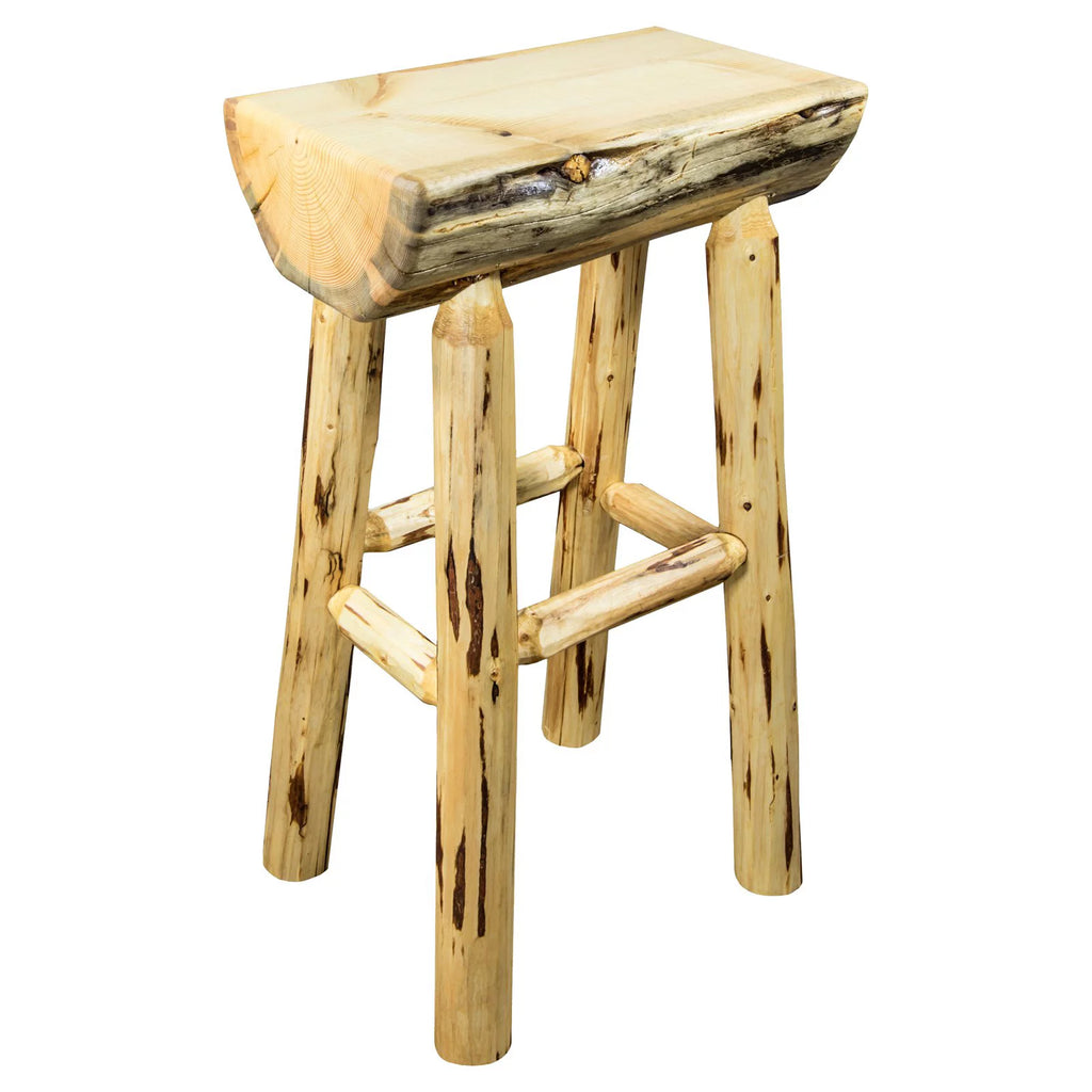 Montana 30 in. Half Log Bar Stool W8823